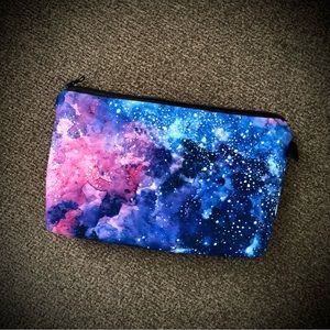 Space dye makeup all purpose zippered pouch NWT